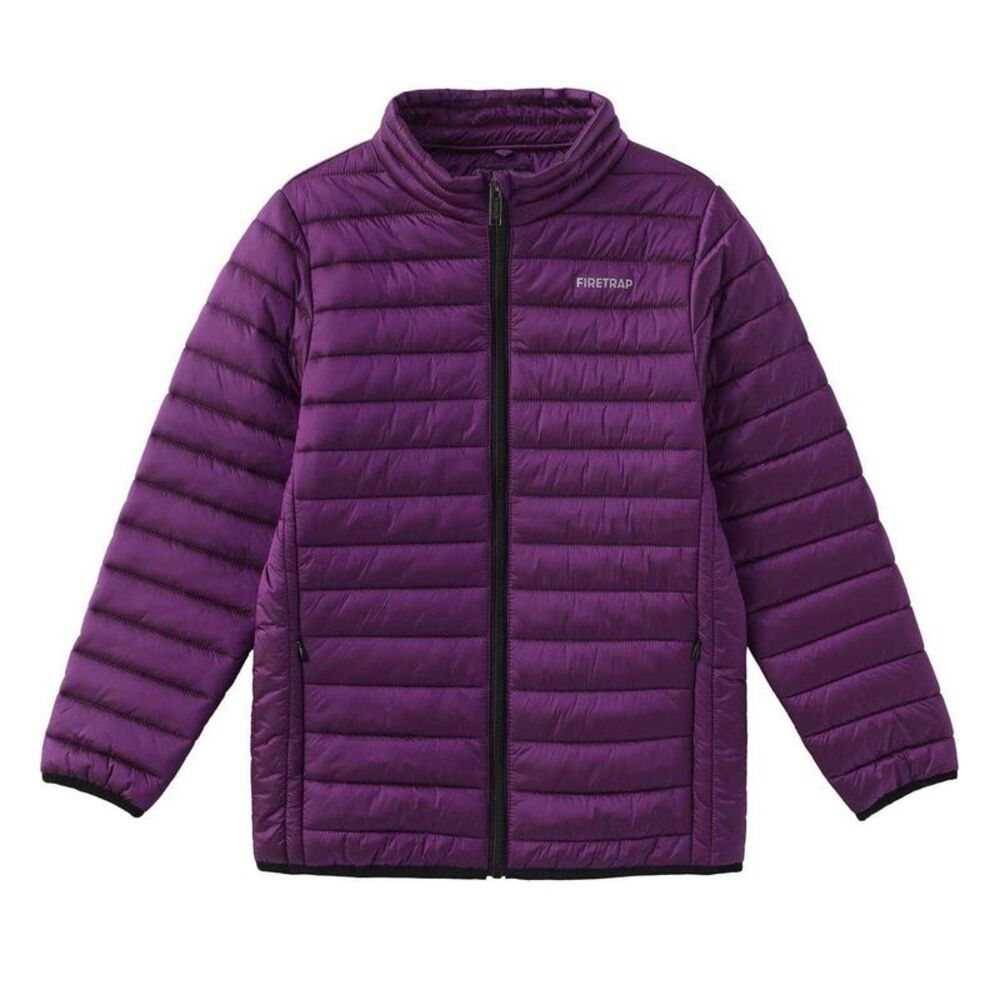 Firetrap Childrens/Kids Quilted Slim Jacket / Purple